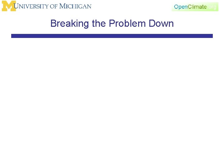 Breaking the Problem Down 
