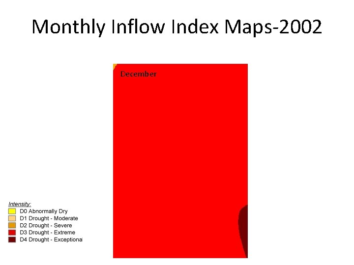 Monthly Inflow Index Maps-2002 January February March December November October September August July June