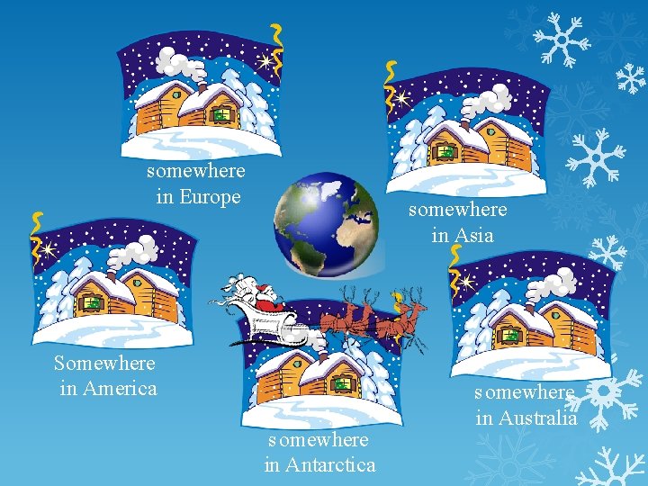 somewhere in Europe somewhere in Asia Somewhere in America s omewhere in Antarctica s