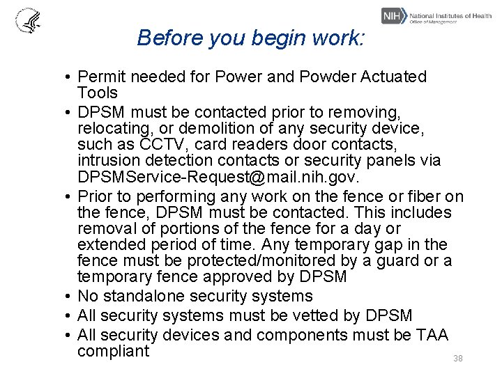 Before you begin work: • Permit needed for Power and Powder Actuated Tools •