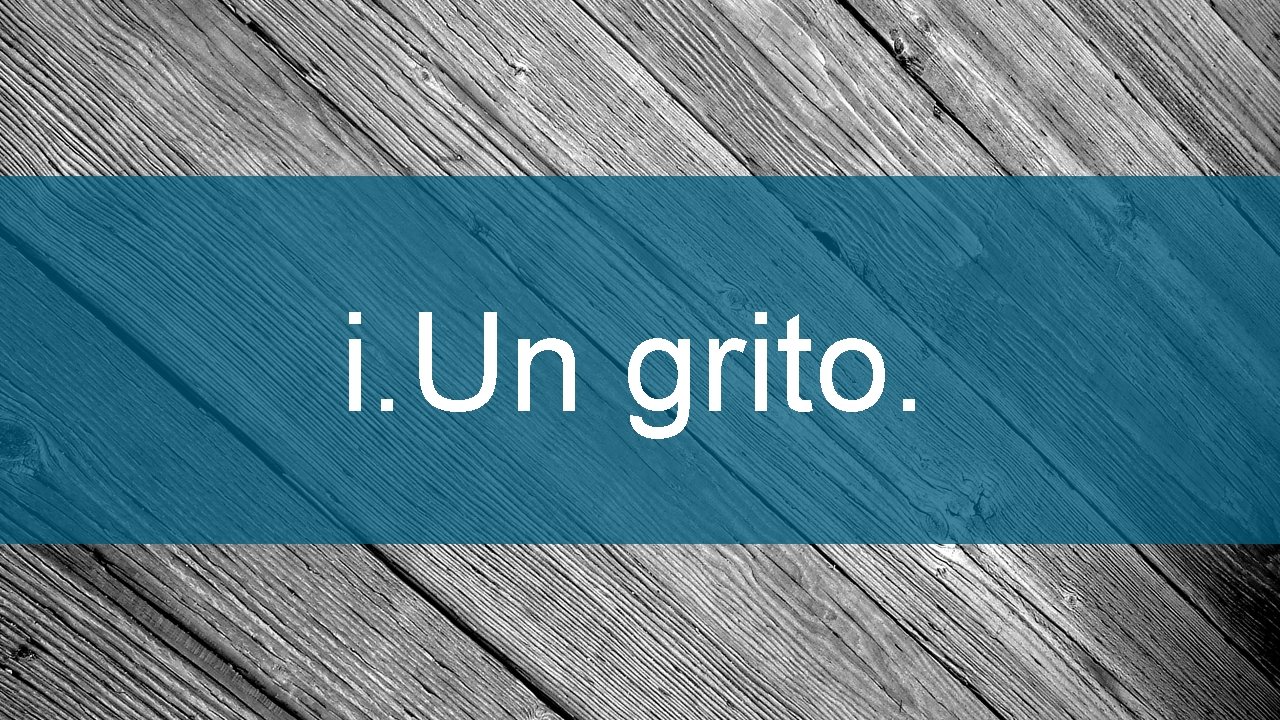 i. Un grito. 