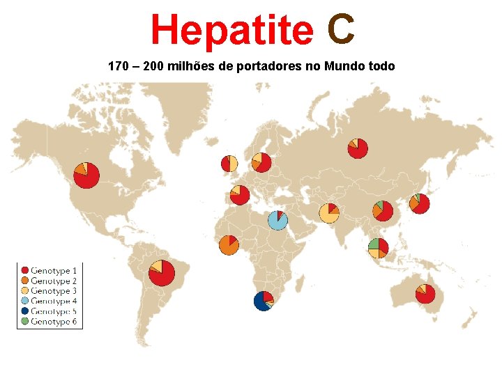 Hepatite C 170 – 200 milhões de portadores no Mundo todo 