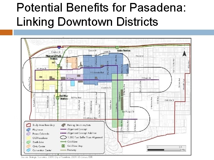 Potential Benefits for Pasadena: Linking Downtown Districts 