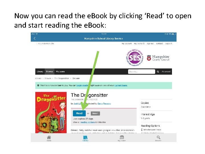 Now you can read the e. Book by clicking ‘Read’ to open and start