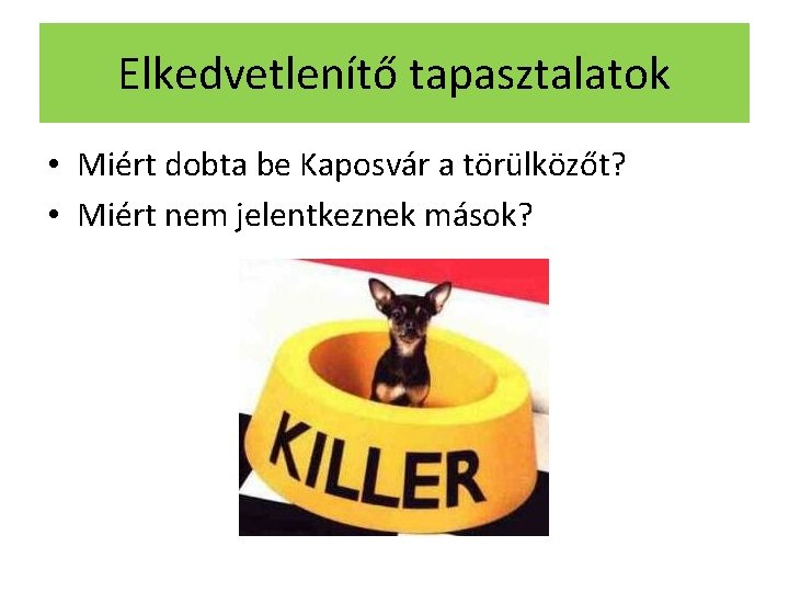 Elkedvetlenítő tapasztalatok • Miért dobta be Kaposvár a törülközőt? • Miért nem jelentkeznek mások?