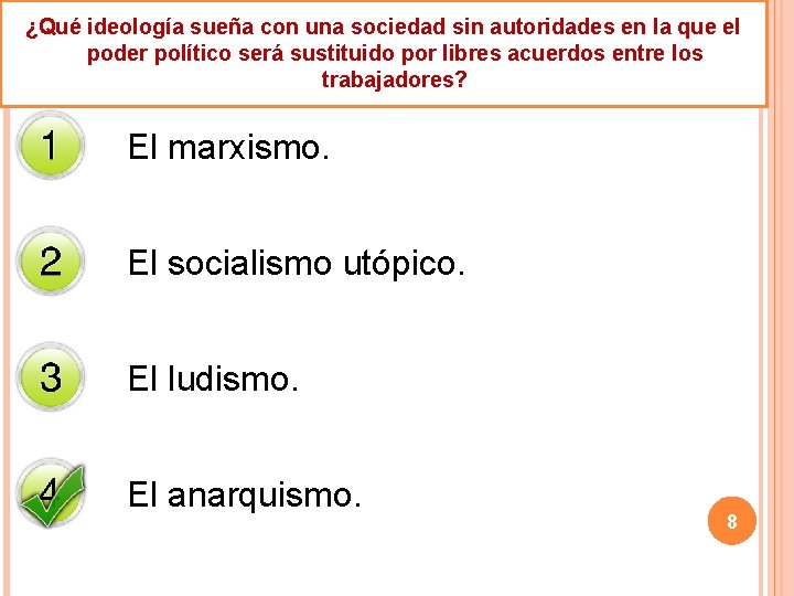 ¿Qué ideología sueña con una sociedad sin autoridades en la que el poder político