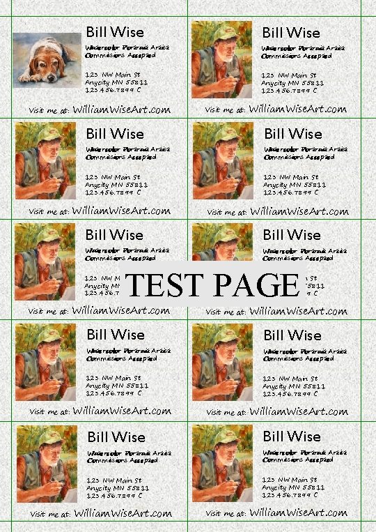 Bill Wise Visit me at: Bill Wise Watercolor Portrait Artist Commissions Accepted 123 NW