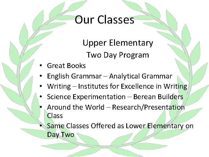 Our Classes Upper Elementary Two Day Program Great Books English Grammar – Analytical Grammar