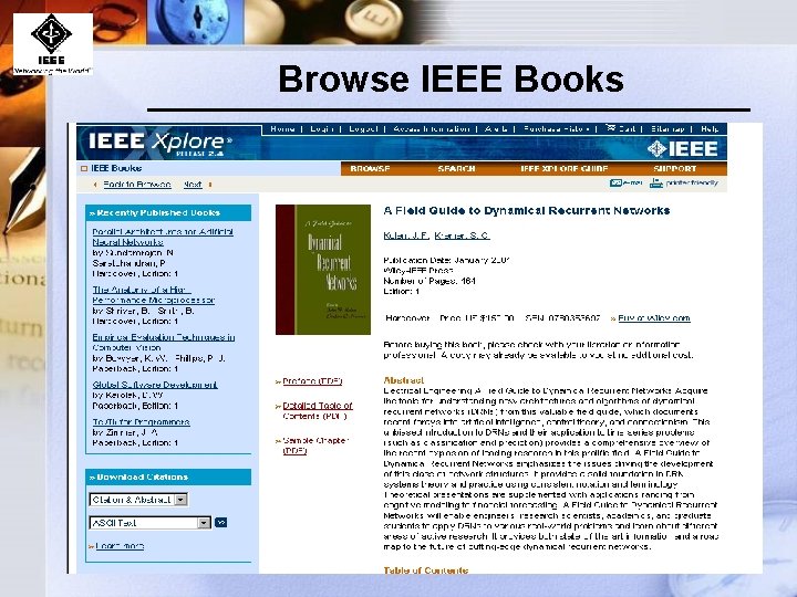 Browse IEEE Books 