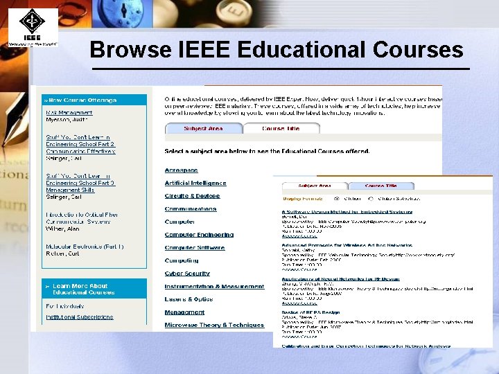 Browse IEEE Educational Courses 