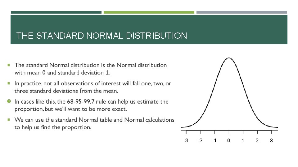 THE STANDARD NORMAL DISTRIBUTION 