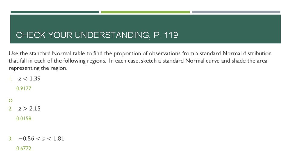 CHECK YOUR UNDERSTANDING, P. 119 