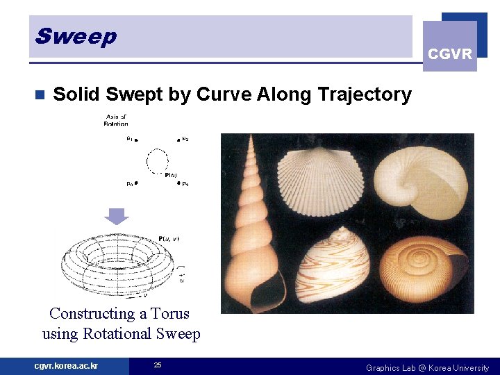 Sweep n CGVR Solid Swept by Curve Along Trajectory Constructing a Torus using Rotational