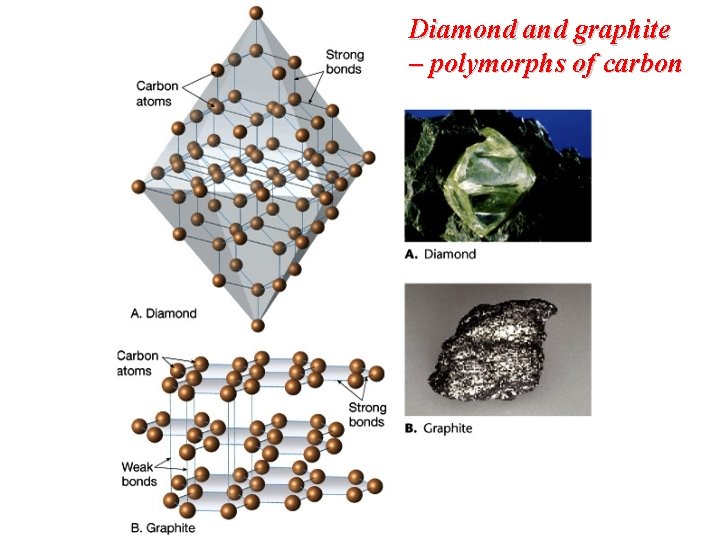 Diamond and graphite – polymorphs of carbon 