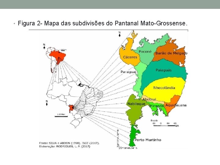  • Figura 2 - Mapa das subdivisões do Pantanal Mato-Grossense. 
