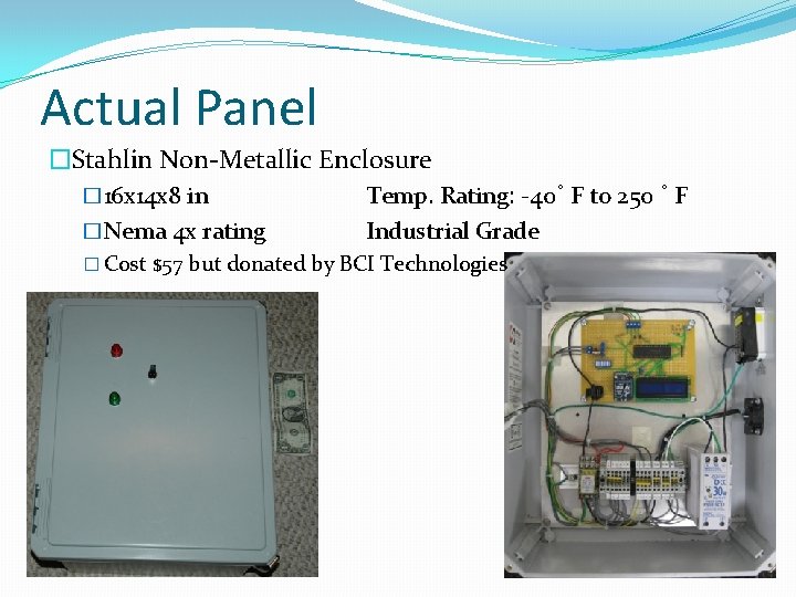Actual Panel �Stahlin Non-Metallic Enclosure � 16 x 14 x 8 in �Nema 4
