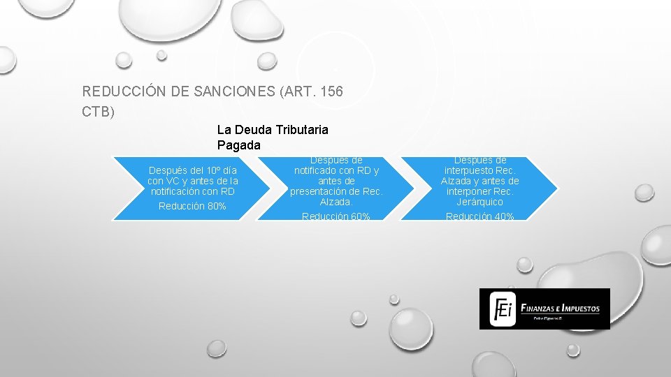 REDUCCIÓN DE SANCIONES (ART. 156 CTB) La Deuda Tributaria Pagada Después del 10º día