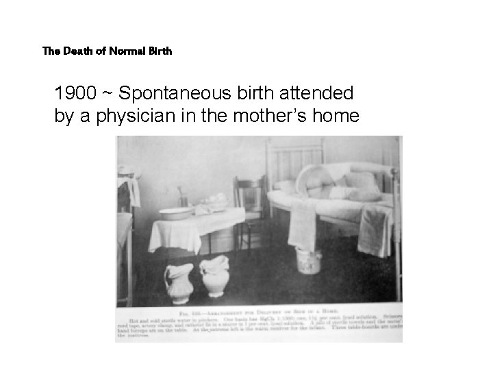 The Death of Normal Birth 1900 ~ Spontaneous birth attended by a physician in