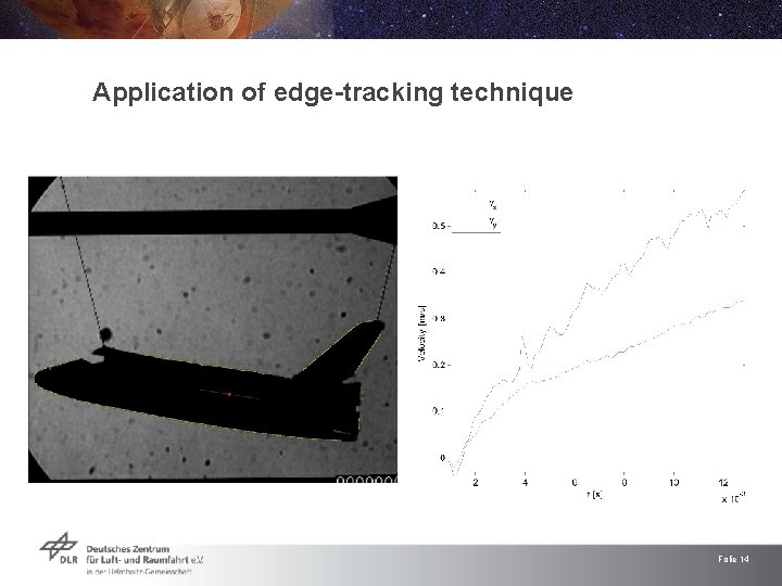 Application of edge-tracking technique Folie 14 Application of edge-tracking technique Folie 14