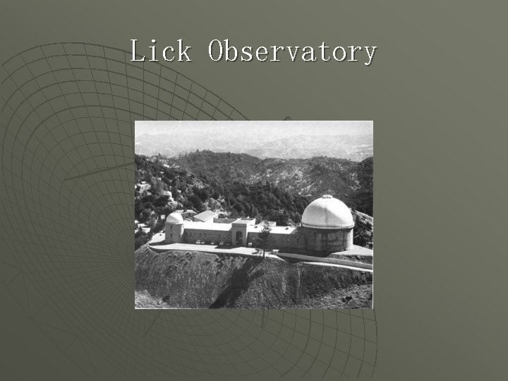 Lick Observatory 
