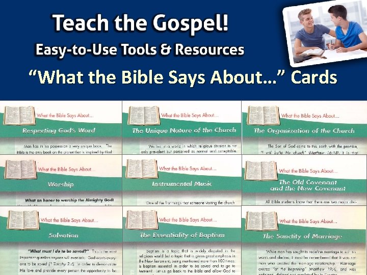 “What the Bible Says About…” Cards 