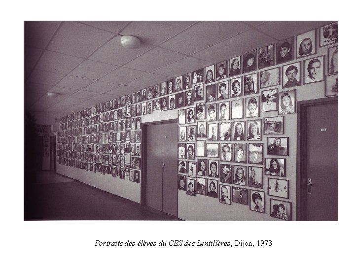 Portraits des élèves du CES des Lentillères, Dijon, 1973 