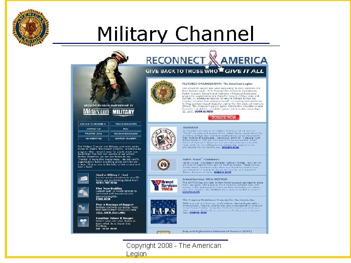 Military Channel Copyright 2008 - The American Legion 