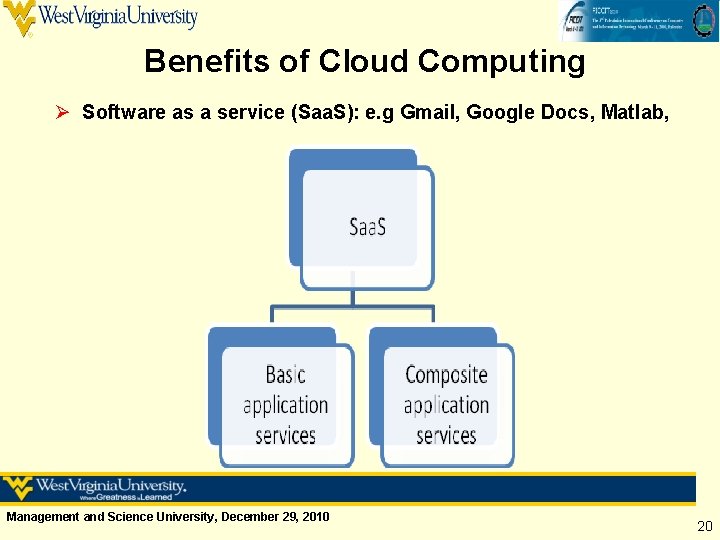 Benefits of Cloud Computing Ø Software as a service (Saa. S): e. g Gmail,