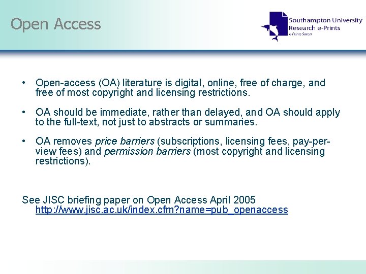 Open Access • Open-access (OA) literature is digital, online, free of charge, and free