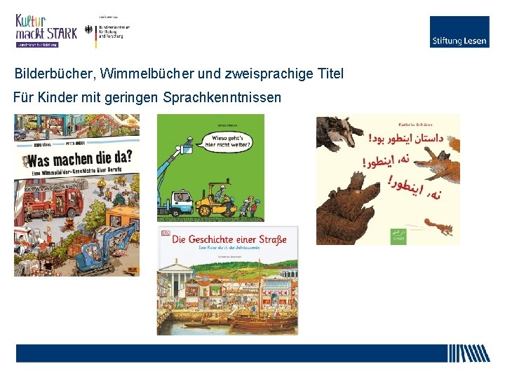 Bilderbücher, Wimmelbücher und zweisprachige Titel Für Kinder mit geringen Sprachkenntnissen 