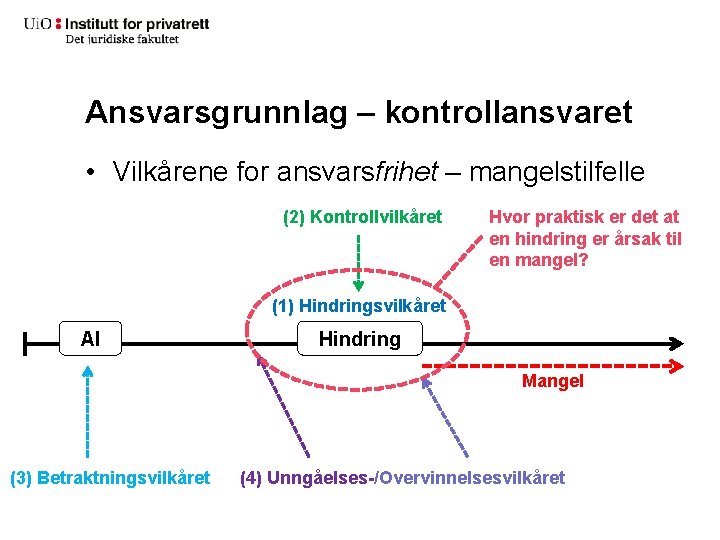 Ansvarsgrunnlag – kontrollansvaret • Vilkårene for ansvarsfrihet – mangelstilfelle (2) Kontrollvilkåret Hvor praktisk er