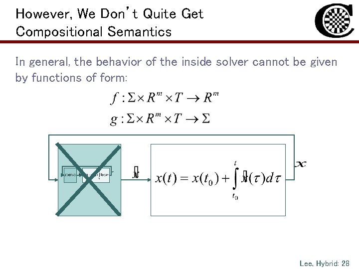 However, We Don’t Quite Get Compositional Semantics In general, the behavior of the inside