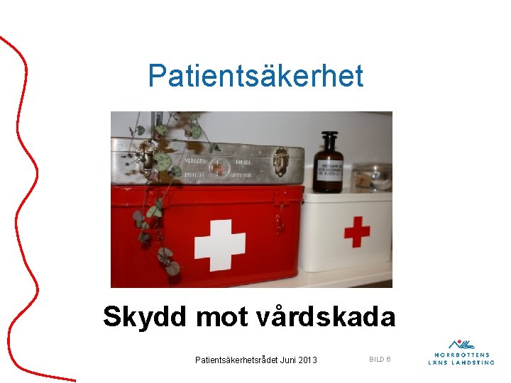 Patientsäkerhet Skydd mot vårdskada Patientsäkerhetsrådet Juni 2013 BILD 6 