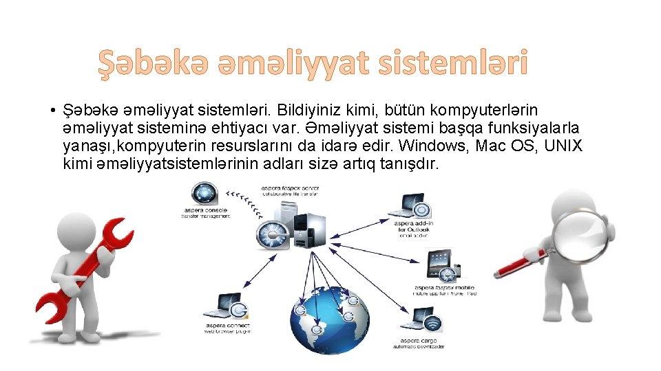 Şəbəkə əməliyyat sistemləri • Şəbəkə əməliyyat sistemləri. Bildiyiniz kimi, bütün kompyuterlərin əməliyyat sisteminə ehtiyacı