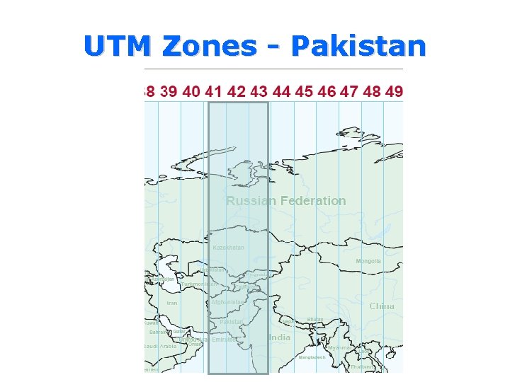 UTM Zones - Pakistan 