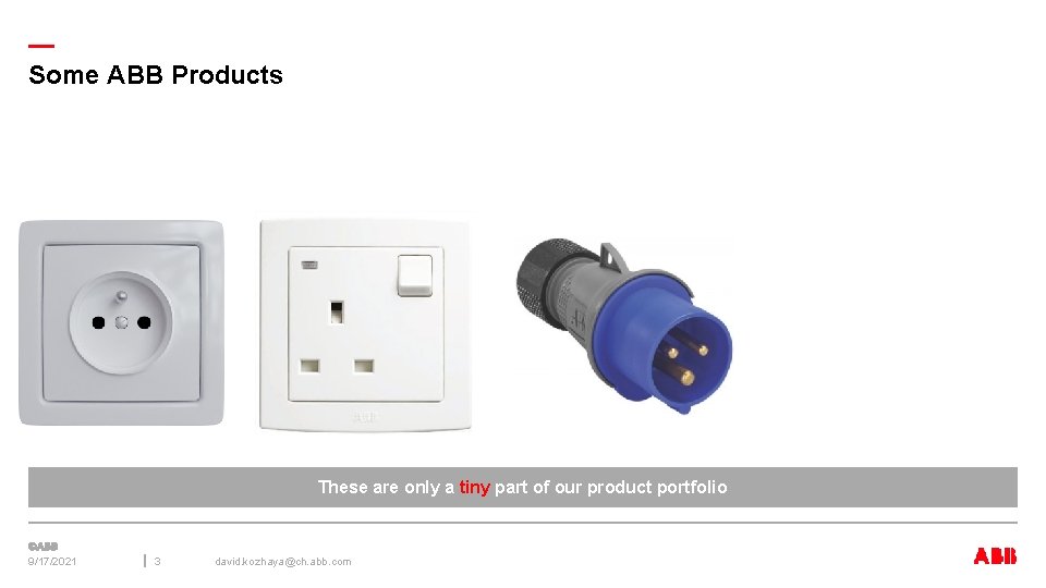 — Some ABB Products These are only a tiny part of our product portfolio