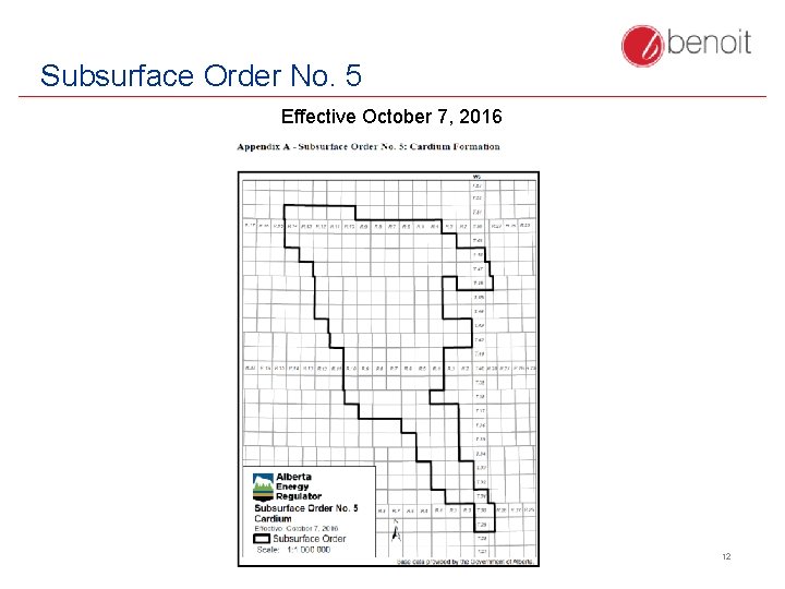 Subsurface Order No. 5 Effective October 7, 2016 12 