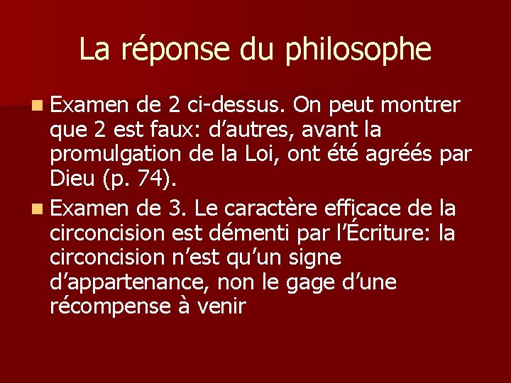 La réponse du philosophe n Examen de 2 ci-dessus. On peut montrer que 2