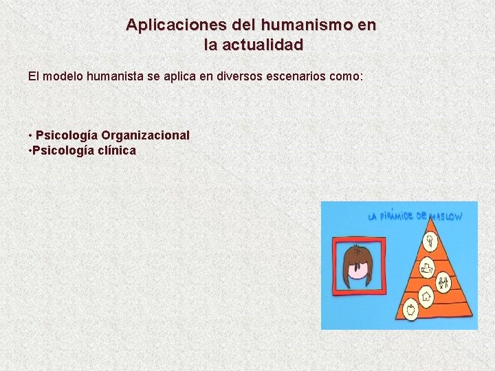 Aplicaciones del humanismo en la actualidad El modelo humanista se aplica en diversos escenarios