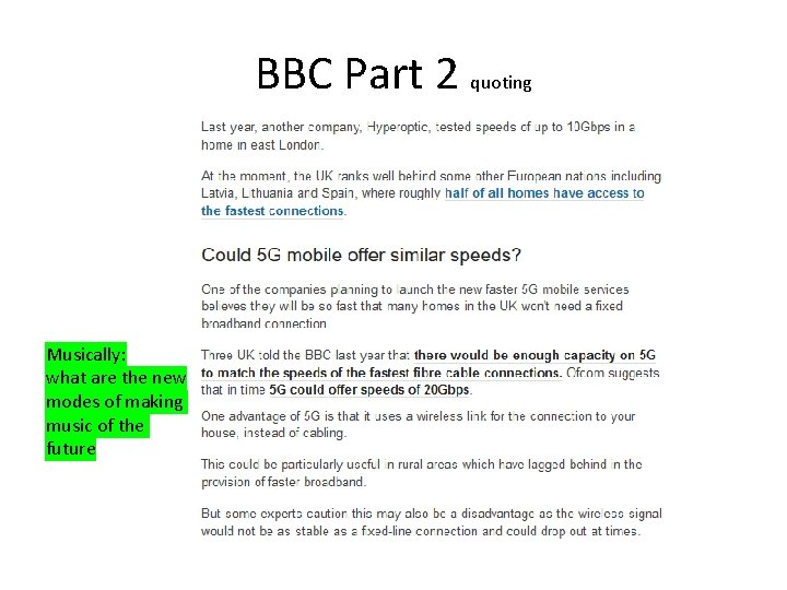 BBC Part 2 quoting Musically: what are the new modes of making music of