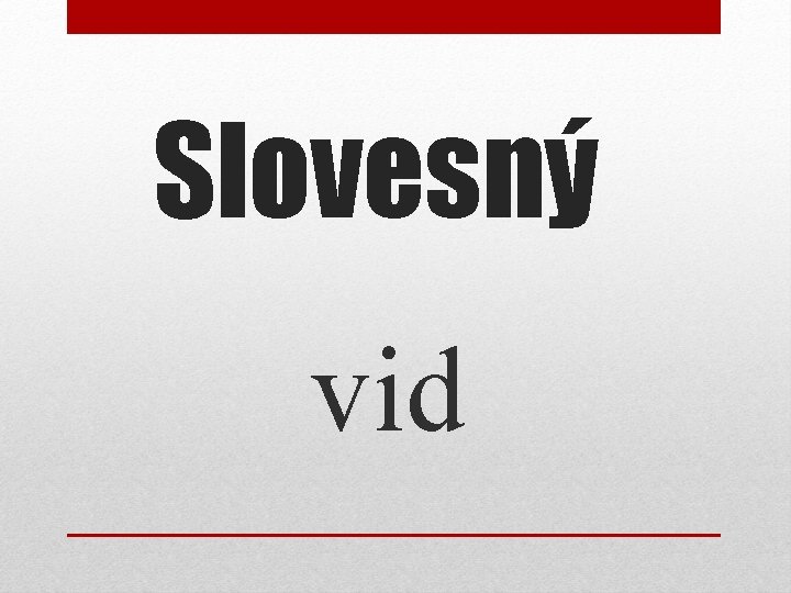 Slovesný vid 