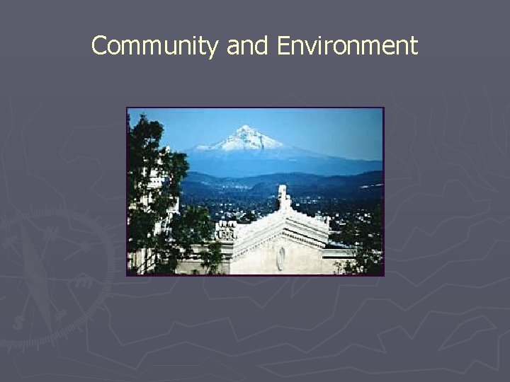 Community and Environment 