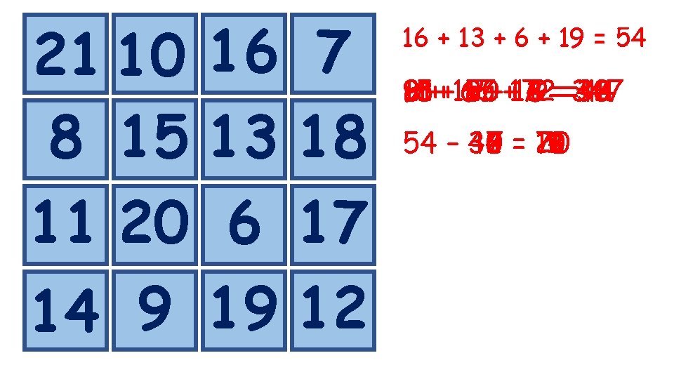 21 10 8 15 11 20 14 9 16 13 6 19 7 18