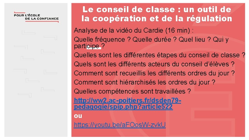 Le conseil de classe : un outil de la coopération et de la régulation