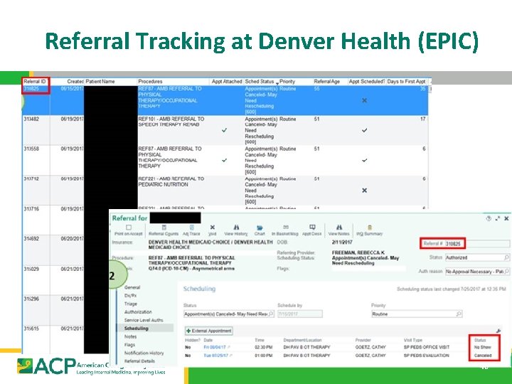 Referral Tracking at Denver Health (EPIC) 40 