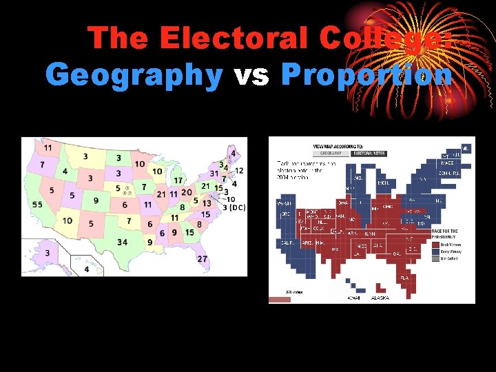 The Electoral College: Geography vs Proportion 