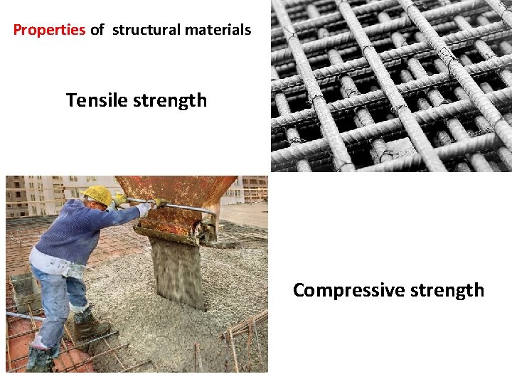 Properties of structural materials Tensile strength Compressive strength 