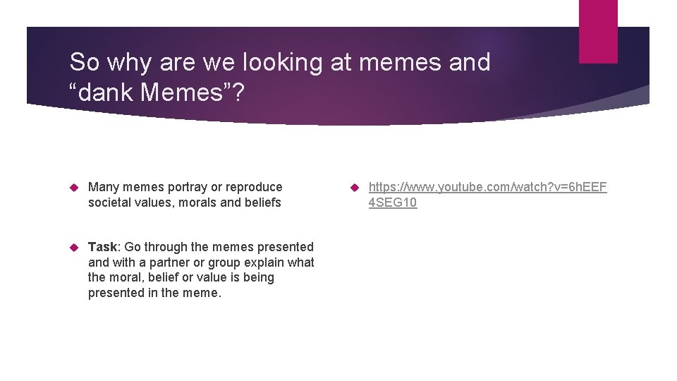 So why are we looking at memes and “dank Memes”? Many memes portray or