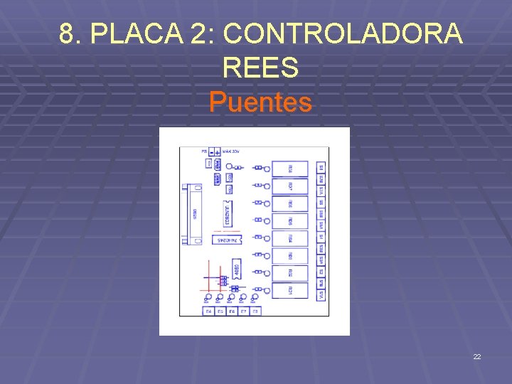 8. PLACA 2: CONTROLADORA REES Puentes 22 