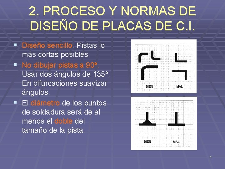 2. PROCESO Y NORMAS DE DISEÑO DE PLACAS DE C. I. § Diseño sencillo.